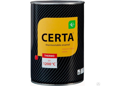 Эмаль термостойкая CETRA черная до 800С 0,8кг